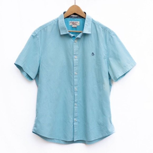 Original Penguin Other - Penguin Men’s  Button Down Short Sleeve Shirt Heritage Slim Fit Size X-Large
